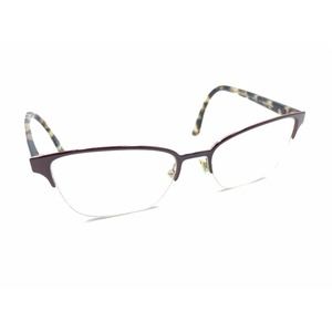 Prada VPR 61X 552-1O1 Brown Half Rim Eyeglasses Frames 54-17 145 Italy Designer